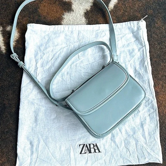 ZARA brand new stunning bag in light blue color - Picture 5 of 11